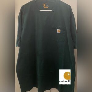 Carhartt Green Short Sleeve Pocket Tee Durable Workwear